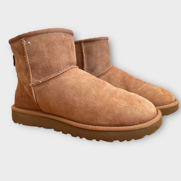 UGG Classic Mini II Women's Boots Size 8 Chestnut - Picture 3 of 11